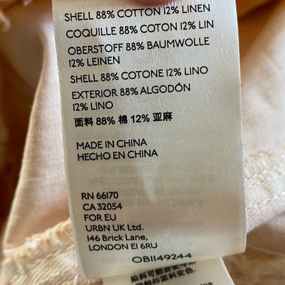 FREE PEOPLE Larson Long Sleeve Shortail Romper, Light Peach, Size X-Small - Picture 10 of 12